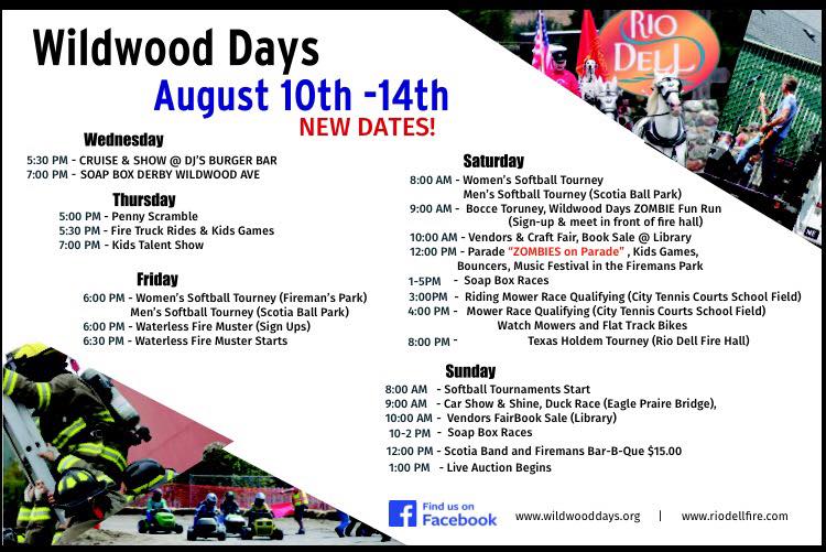 Wildwood Days flier Rio Dell Scotia Chamber of Commerce